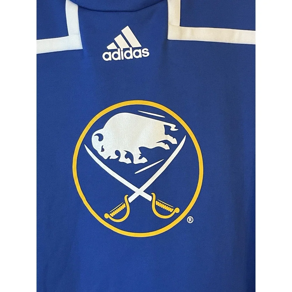 Men's 2XL NWOT Buffalo Sabres‎ Adidas Pullover Hoodie Blue
